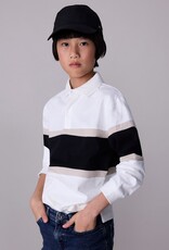 Mayoral L/S Colorblock Polo Cream