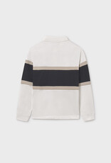 Mayoral L/S Colorblock Polo Cream