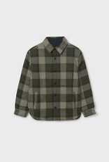 Mayoral Reversible Plaid Olive Shirt
