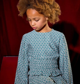Mayoral Green Top w/Shirred Waist