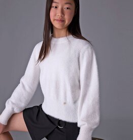 Mayoral Cream Mock Neck Sweater