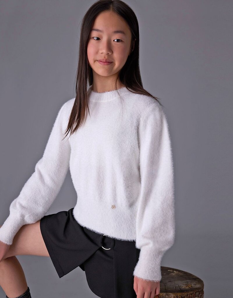 Mayoral Cream Mock Neck Sweater