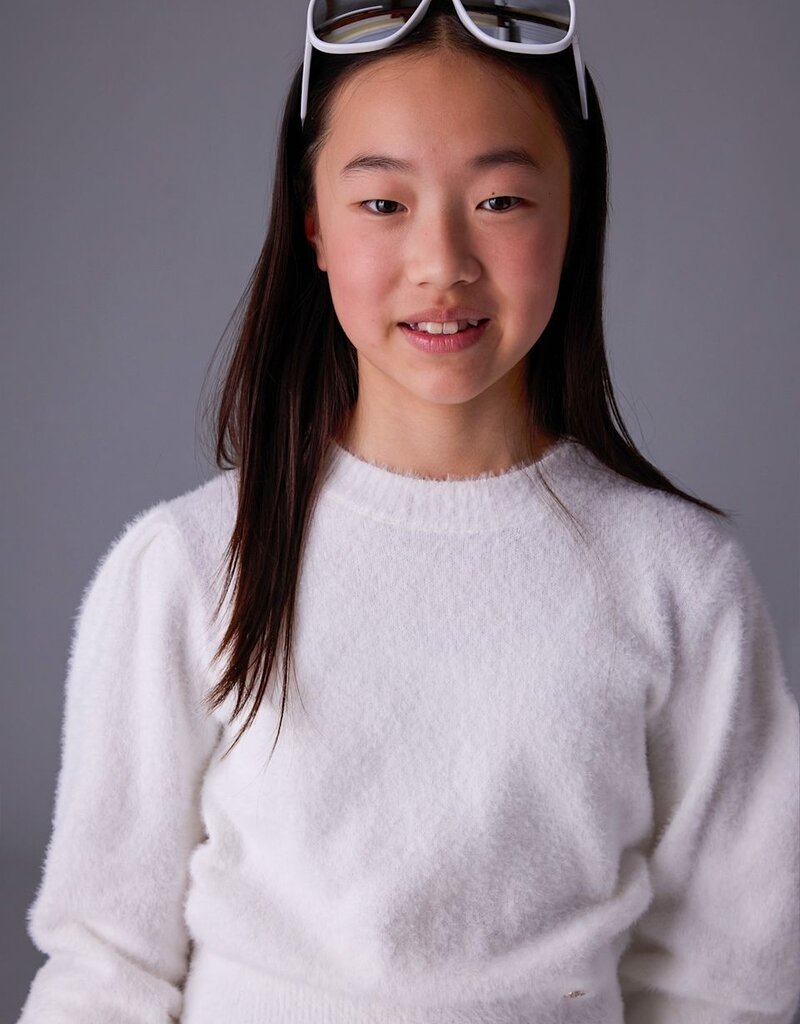 Mayoral Cream Mock Neck Sweater