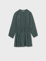 Mayoral SALE. Green Shirred Dress