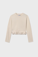 Mayoral L/S Petal Top Cream