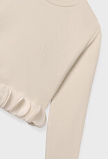Mayoral L/S Petal Top Cream