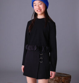 Mayoral L/S Petal Top Black