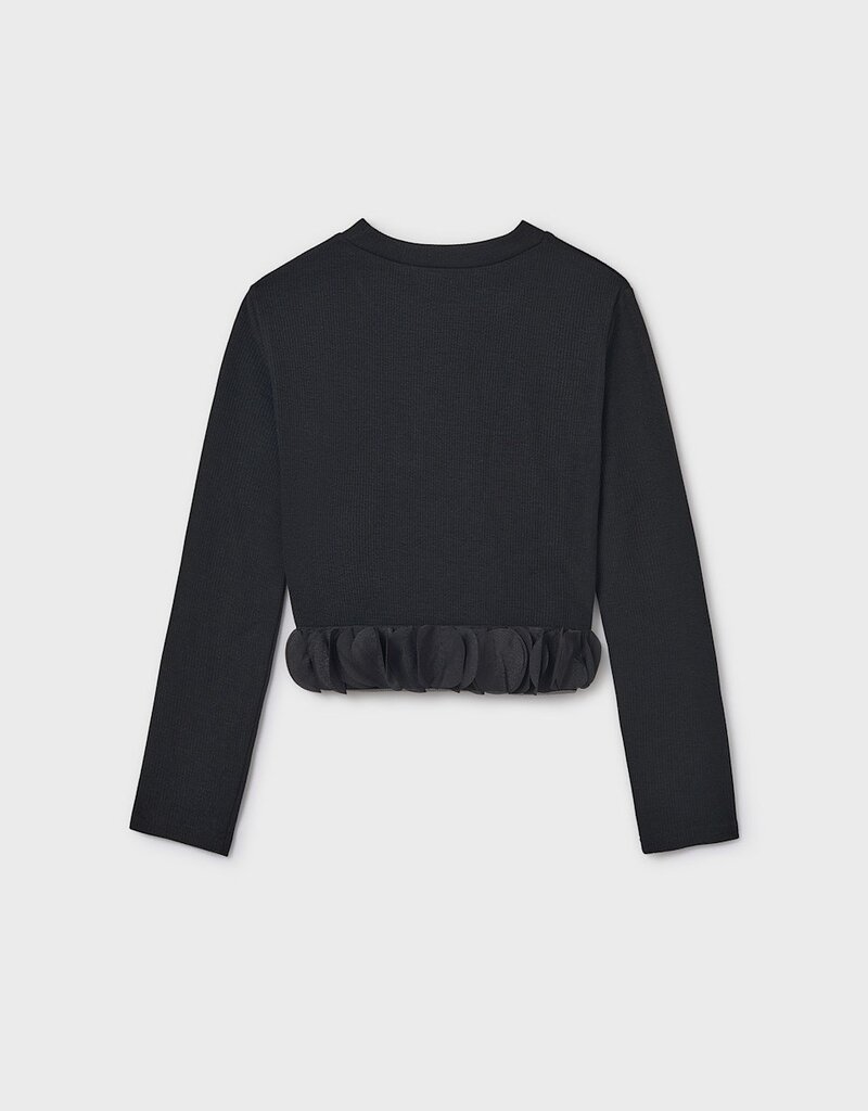 Mayoral L/S Petal Top Black