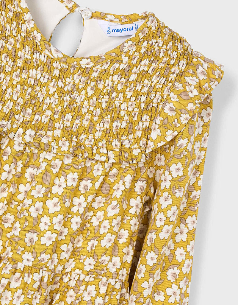Mayoral Yellow Flower Print Dress