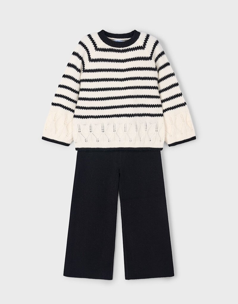 Mayoral Black Pant Sweater Set