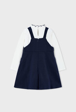 Mayoral Navy Pinafore Dress w/Mock Neck Top