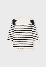 Mayoral Cream Black Knit Dress