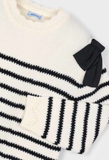 Mayoral Cream Black Knit Dress