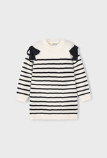 Mayoral Cream Black Knit Dress