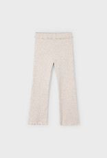 Mayoral Rib Knit Flare Leggings Sand