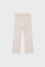 Mayoral Rib Knit Flare Leggings Sand