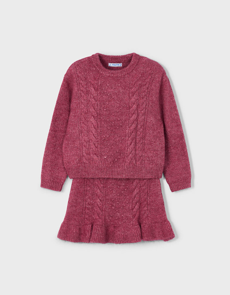 Mayoral Cherry Tricot Sweater Set