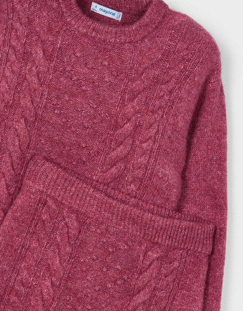Mayoral Cherry Tricot Sweater Set