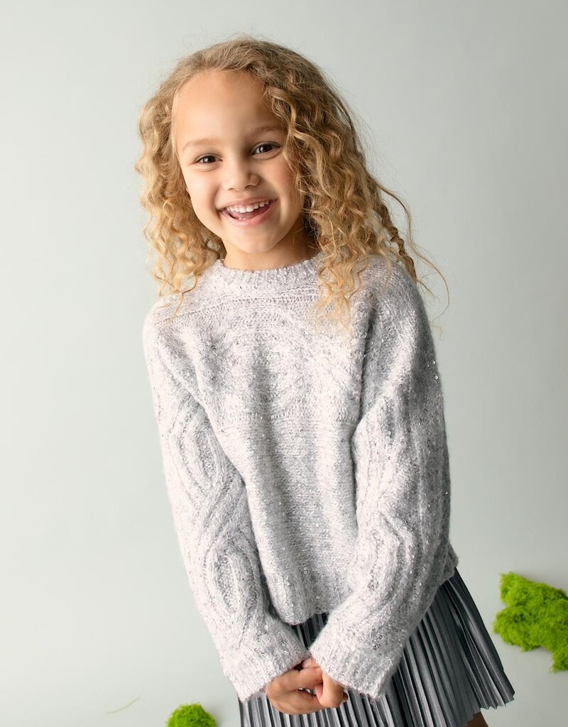 Mayoral Silver Sequin Sweater