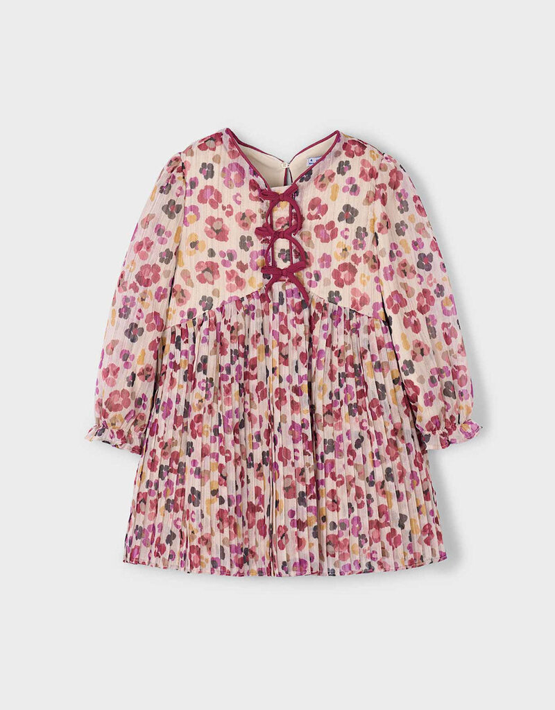 Mayoral Cherry Pleated Printed Dress