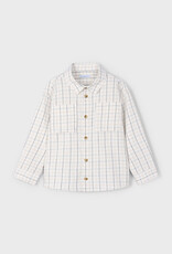 Mayoral L/S Cream Check Buttondown Shirt