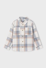 Mayoral L/S Blue/Cream Lined Buttondown Shirt