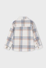 Mayoral L/S Blue/Cream Lined Buttondown Shirt