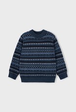 Mayoral Jacquard Navy Sweater