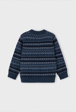 Mayoral Jacquard Navy Sweater