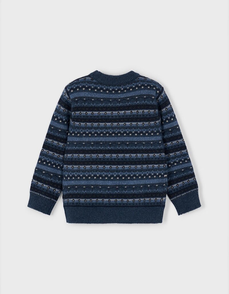Mayoral Jacquard Navy Sweater