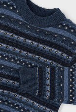 Mayoral Jacquard Navy Sweater