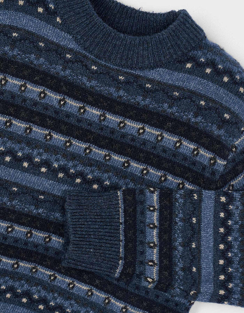 Mayoral Jacquard Navy Sweater