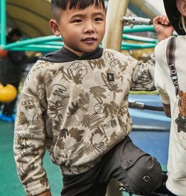 Mayoral Printed Pullover Tan