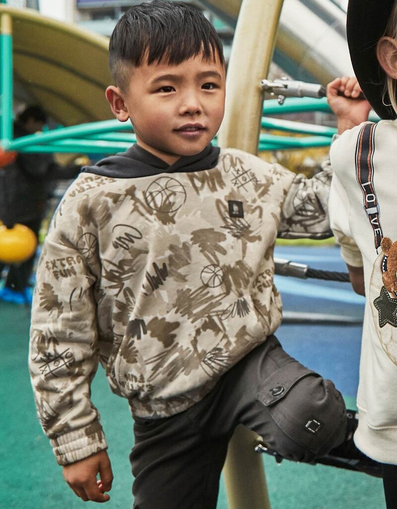 Mayoral Printed Pullover Tan