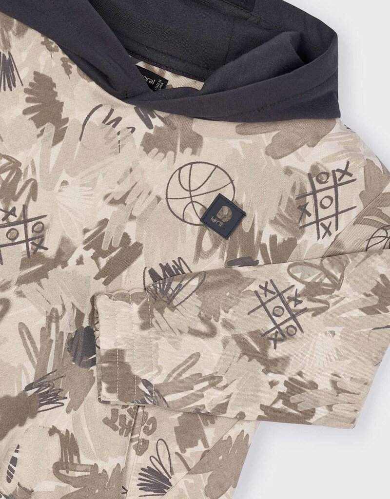 Mayoral Printed Pullover Tan