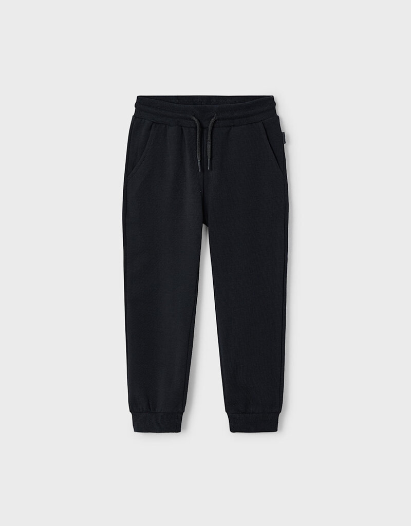 Mayoral Basic Cuffed Fleece Pants Black
