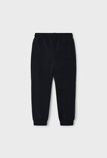 Mayoral Basic Cuffed Fleece Pants Black
