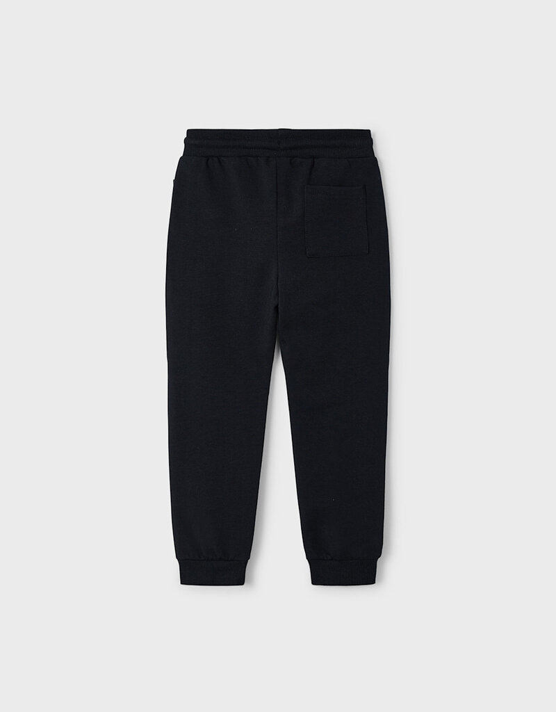 Mayoral Basic Cuffed Fleece Pants Black