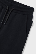 Mayoral Basic Cuffed Fleece Pants Black