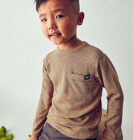 Mayoral L/S Rib Tee w/Pocket Caramel