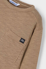 Mayoral L/S Rib Tee w/Pocket Caramel