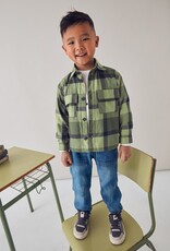 Mayoral Olive Checked Overshirt