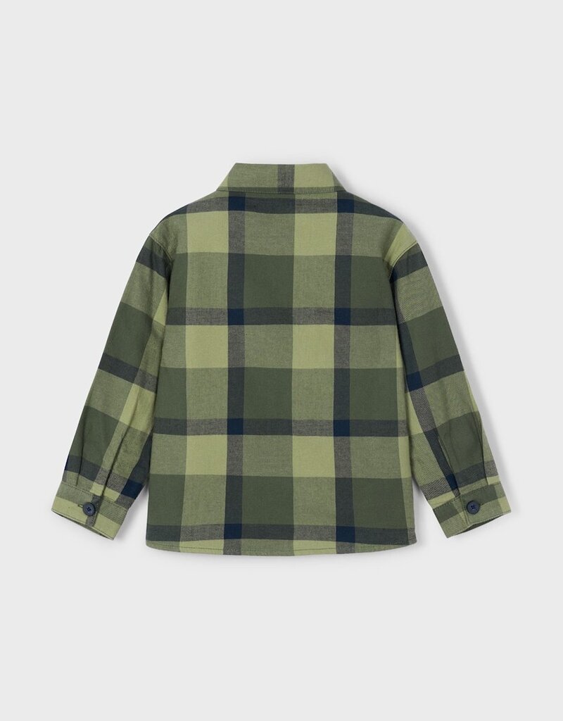 Mayoral Olive Checked Overshirt