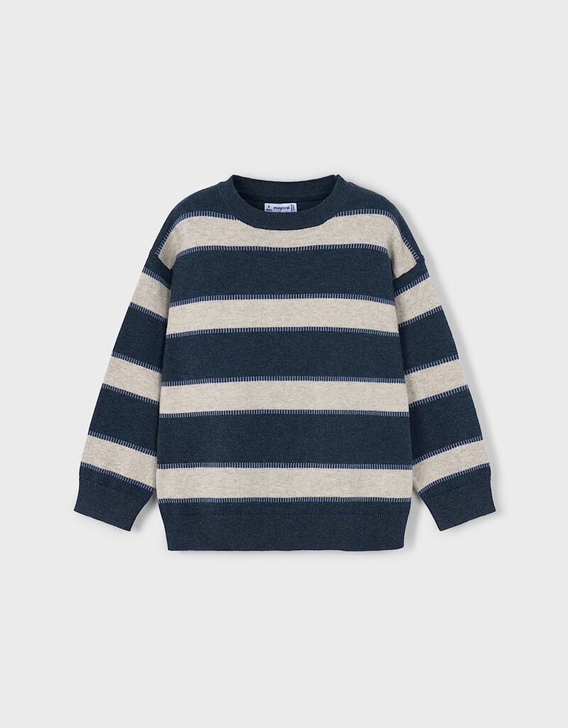 Mayoral Striped Sweater Eclipse Blue
