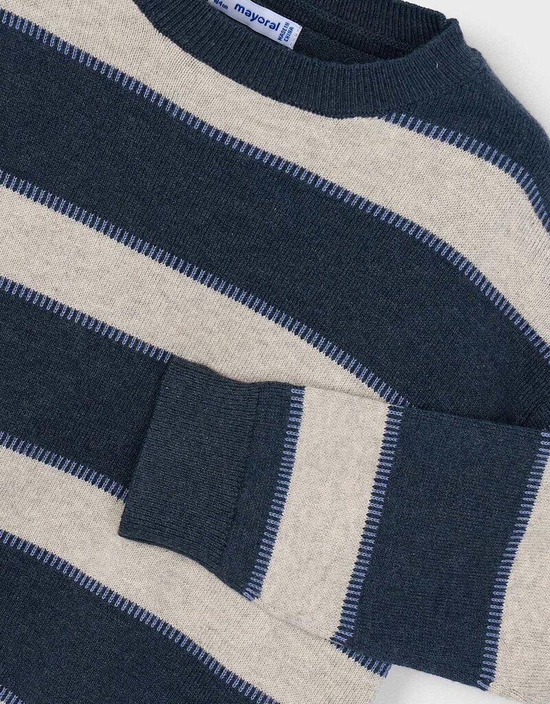 Mayoral Striped Sweater Eclipse Blue