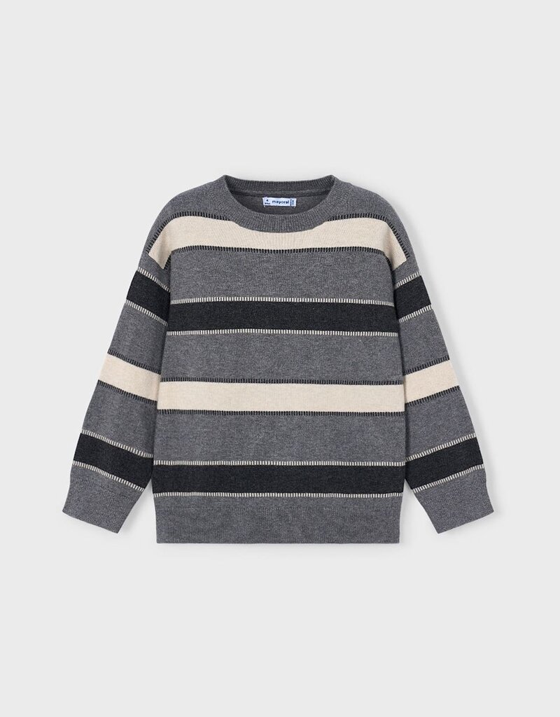 Mayoral Multi Stripe Sweater Graphite