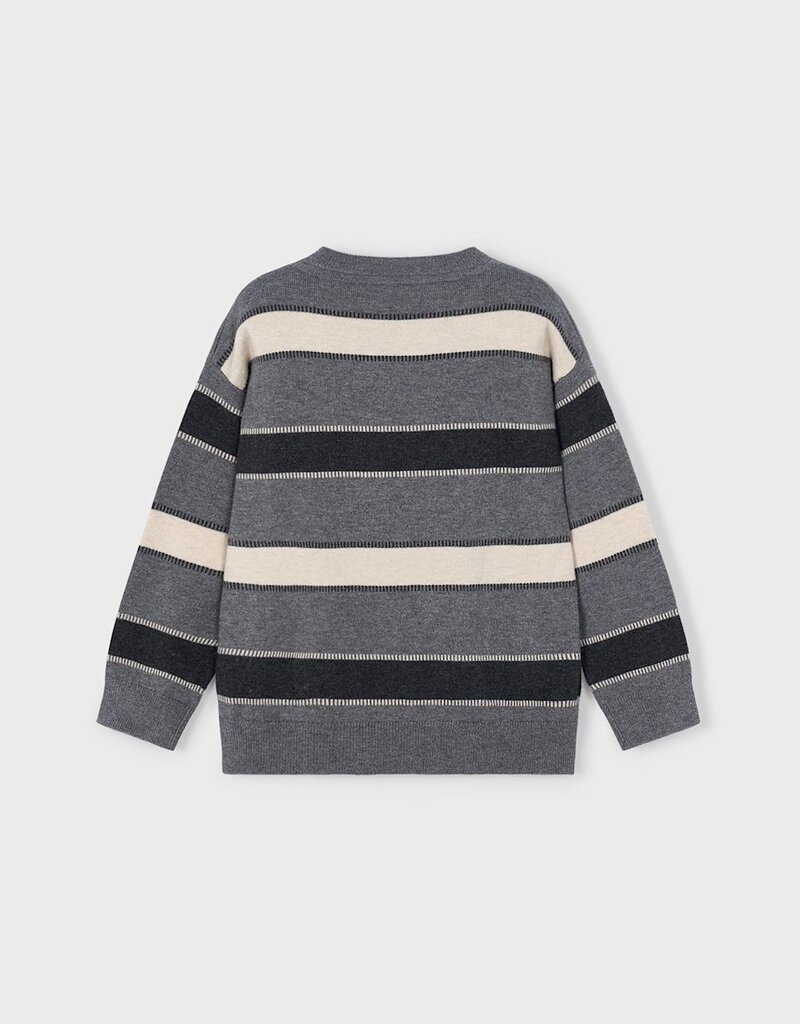 Mayoral Multi Stripe Sweater Graphite