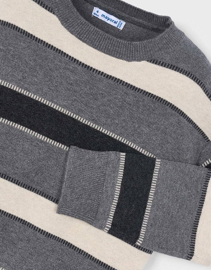 Mayoral Multi Stripe Sweater Graphite