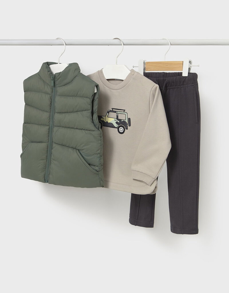 Mayoral Jeep Pullover Vest Pants Set