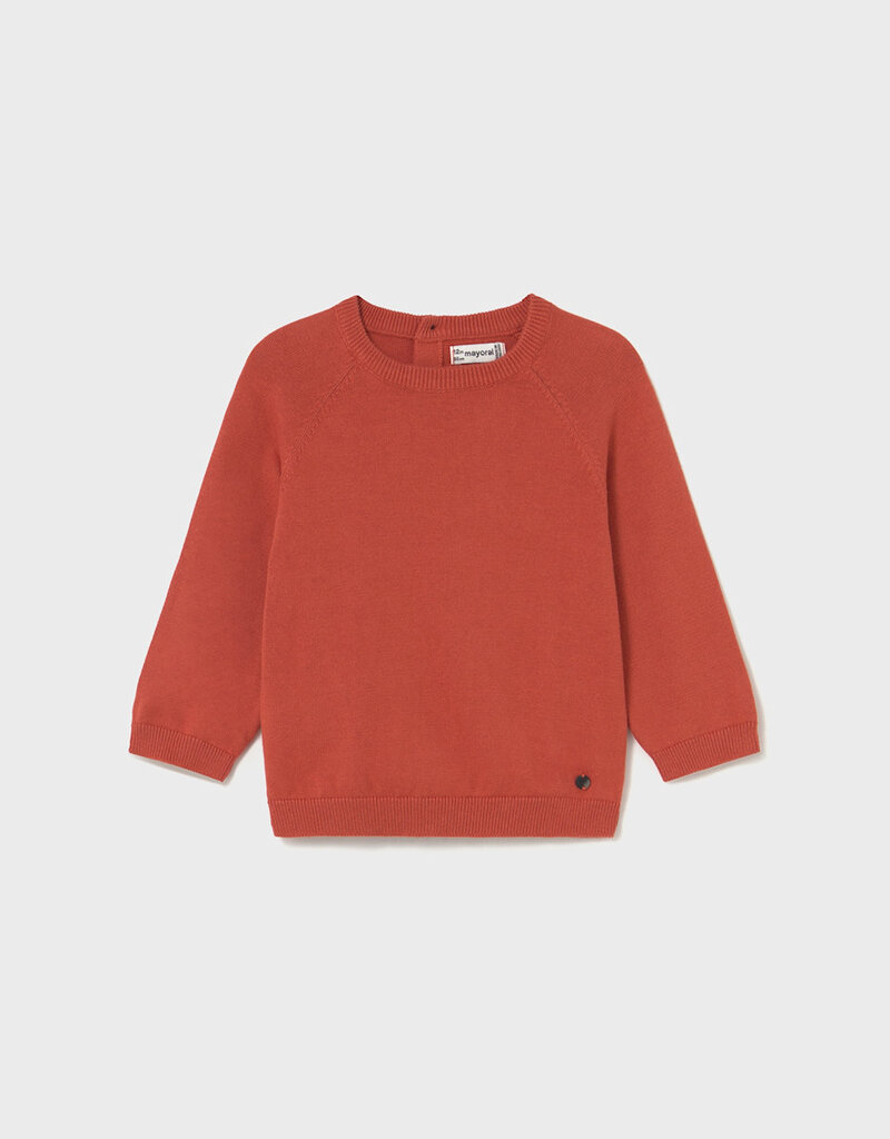 Mayoral Boys Basic Cotton Orange Sweater